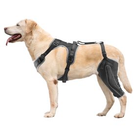 VEVOR Dog Knee Brace for Torn ACL, Dog Leg Brace with Adjustable Hinge Stabilizer, Pet Knee Support Harness for Left Hind Leg, Pain Relief