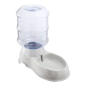 3.5L/1Gal Pet Water Dispenser Self-Dispensing Gravity Pets Water Feeder Automatic Pet Waterer Cat Dog (Option: Beige)